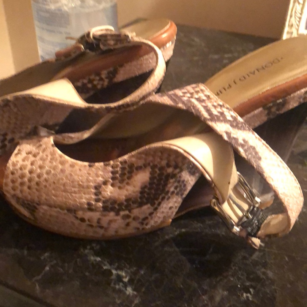Donald J Pliner wedges.  8.5.  Leather.